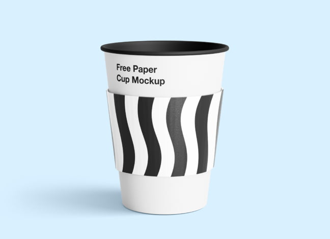 Coffee cup made of paper mockup