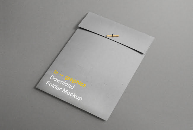 A4 paper folder mockup grey featured