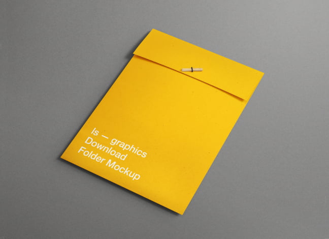 A4 paper folder mockup yellow 2