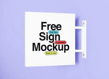 Minimalistic Wall Sign Mockup Featured