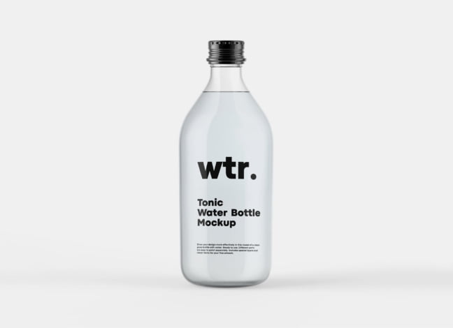 Tonic Water Bottle Mockup Featured