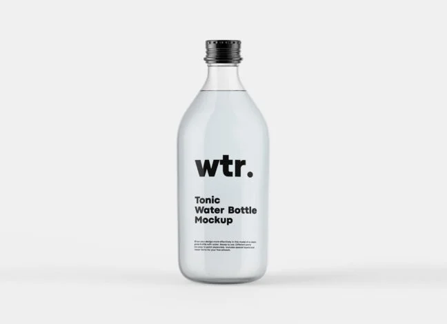 Tonic Water Bottle Mockup Featured