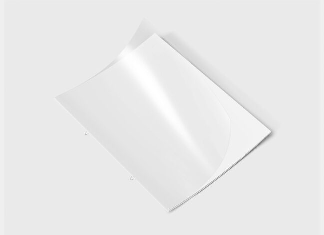 Letter Transparent Cover Brochure Mockup