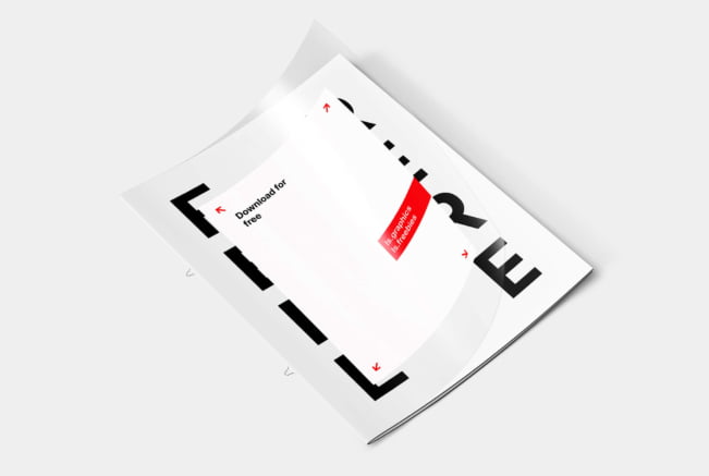 Letter transparent cover brochure mockup featured