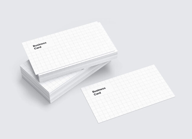 Stacked Business Cards Mockup