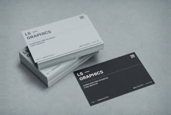 Stacked Business Cards Mockup