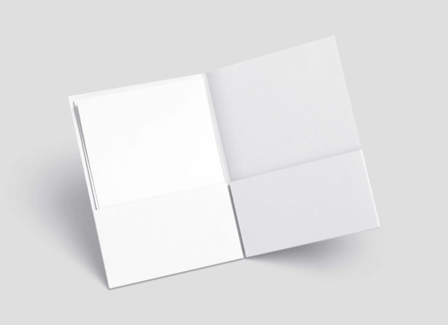 A4 Folder and Paper Mockups