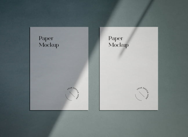 A4 Paper Mockup with Shadow Overlay Featured