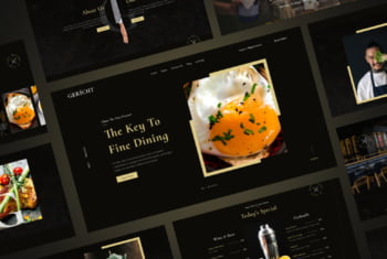 Gericht Restaurant Website UI Kit