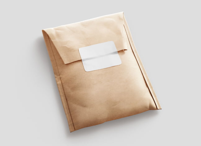 Kraft Paper Postal Bag Mockup