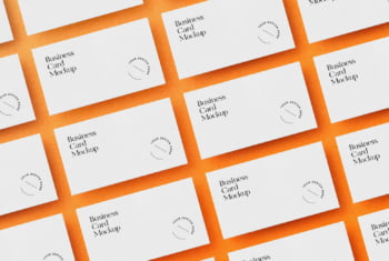 Laid Out Business Cards Mockup Featured
