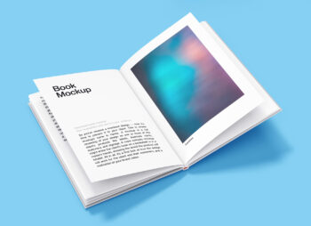 Open Hardcover Book Mockup