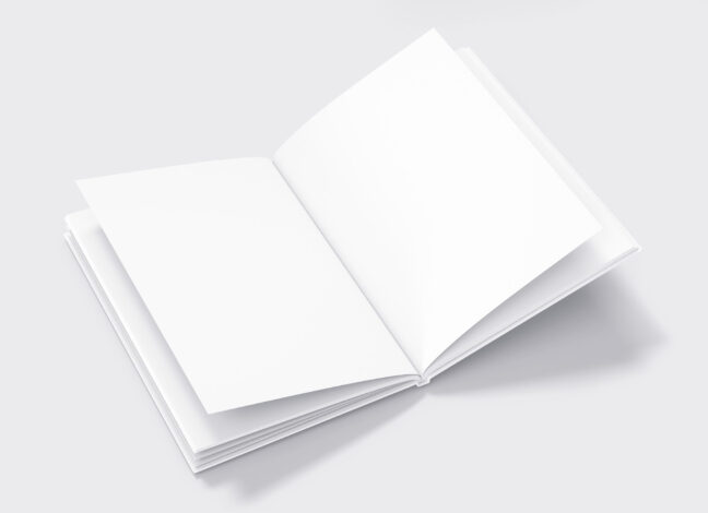 Open Hardcover Book Mockup