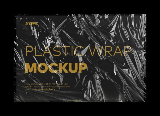 plastic wrap texture mockup 1 Plastic Wrap Texture Mockup