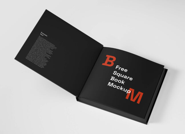 Realistic Square Book Mockup 2