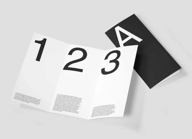 Simple trifold brochure mockup