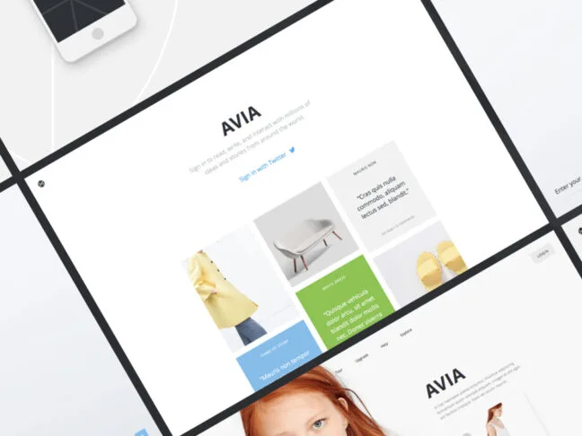 avia 40 home page ui kit 2 Avia: 40 Home Page UI Kit