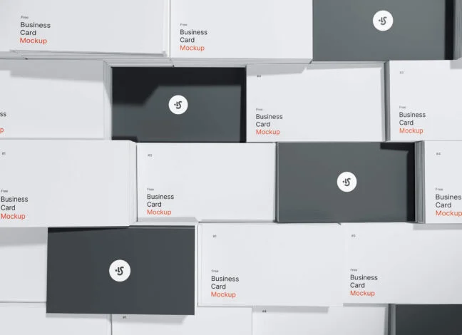 clear business cards mockups 1 Clear Business Cards Mockups