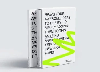 Detailed Book Box Cover Mockup