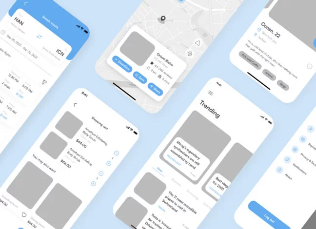 free kanizz ultimate app wireframe kit 1 Kanizz: Ultimate App Wireframe Kit
