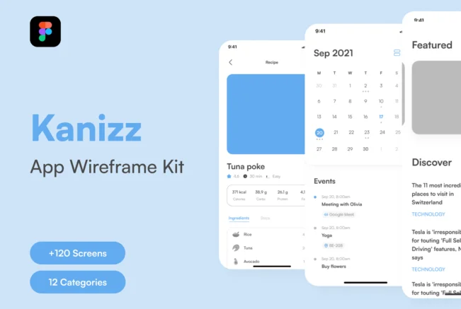 Kanizz: Ultimate App Wireframe Kit
