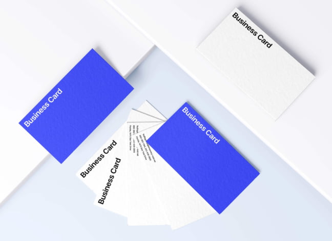 Front View Business Cards Mockup