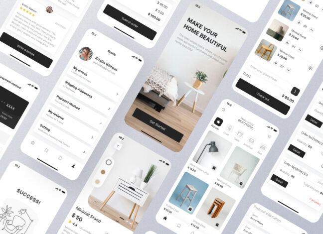 Furniture eCommerce App UI Kit 1