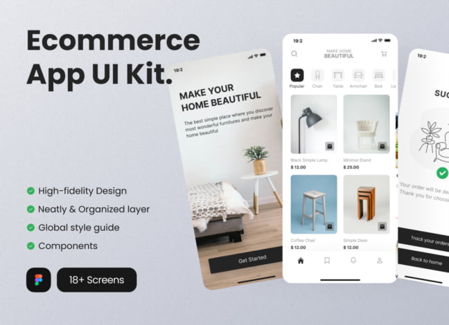 Furniture eCommerce App UI Kit