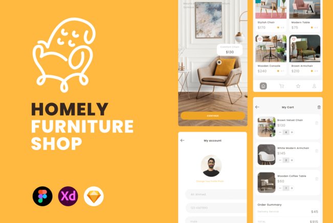 Homely Furniture Shop App UI Kit