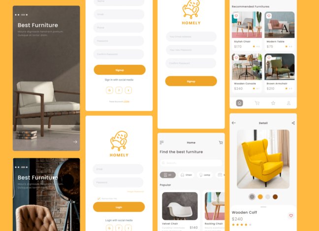 Homely Furniture Shop App UI Kit 2