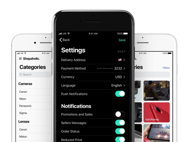 In-depth iOS 11 E-commerce UI Kit