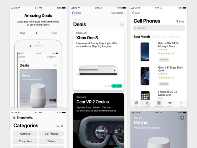 In-depth iOS 11 Ecommerce UI Kit