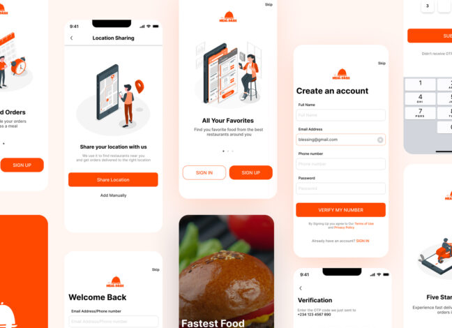 meal dash food delivery app ui kit 2 Meal Dash Food Delivery App UI Kit 2