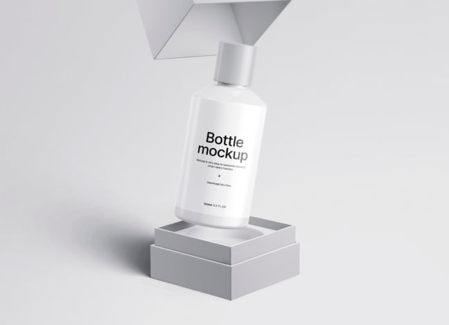 Medium-sized Cosmetic Bottle Mockup