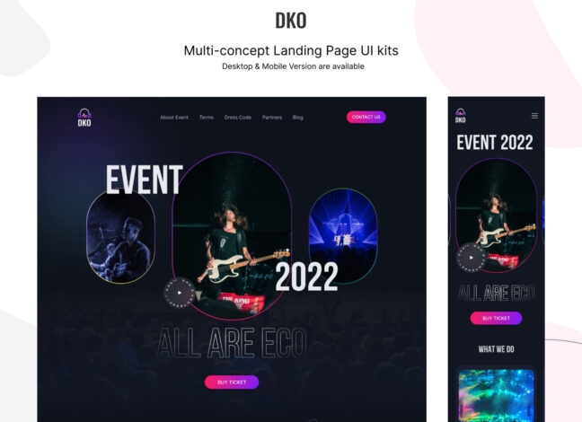 Multi-concept Landing Page UI Kit 1