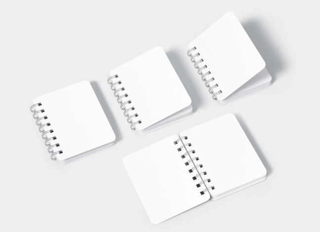 Spiral Hardcover Notebooks Mockup 2