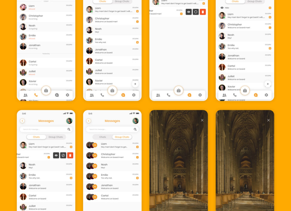 Messenger Ui Android User-friendly Messenger App UI Kit - GraphicsBunker