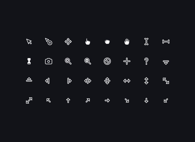 33 Universal Cursor Icons 1