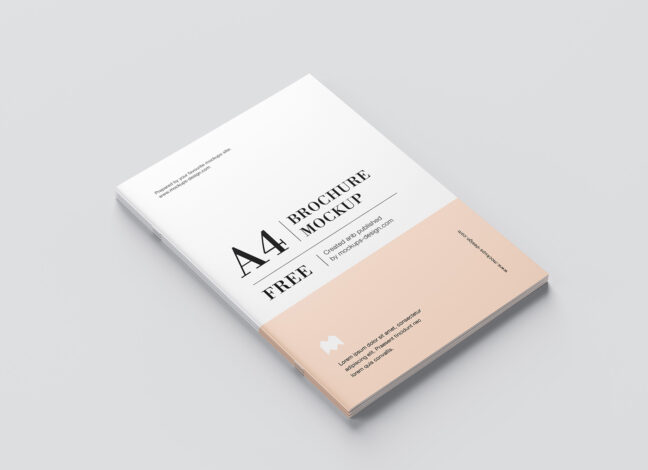 A4 Brochure Cover Mockup 1