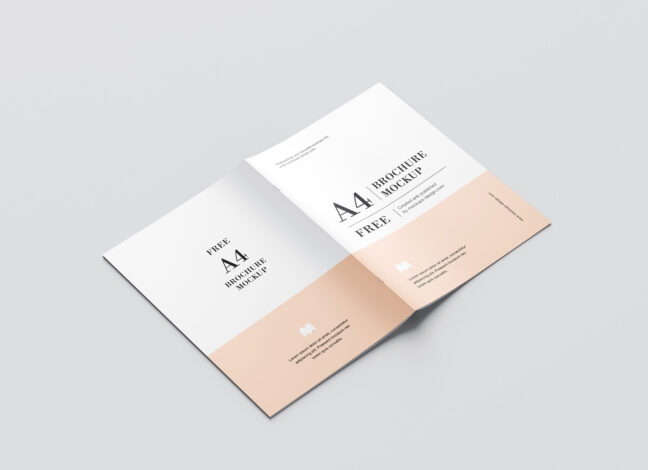 A4 Brochure Cover Mockup 4