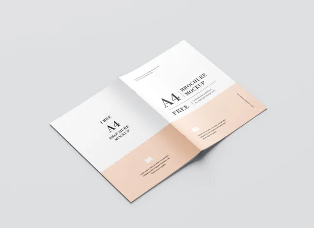 A4 Brochure Cover Mockup 4 A4 Brochure Cover Mockup 4