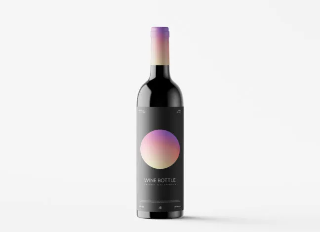 black wine bottle mockup Black Wine Bottle Mockup
