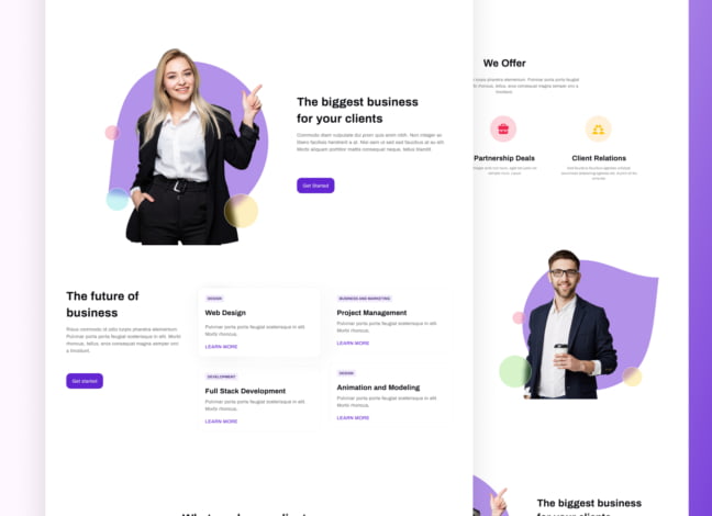Business Landing Page Template 1