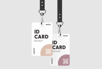Hanging ID Card Mockup