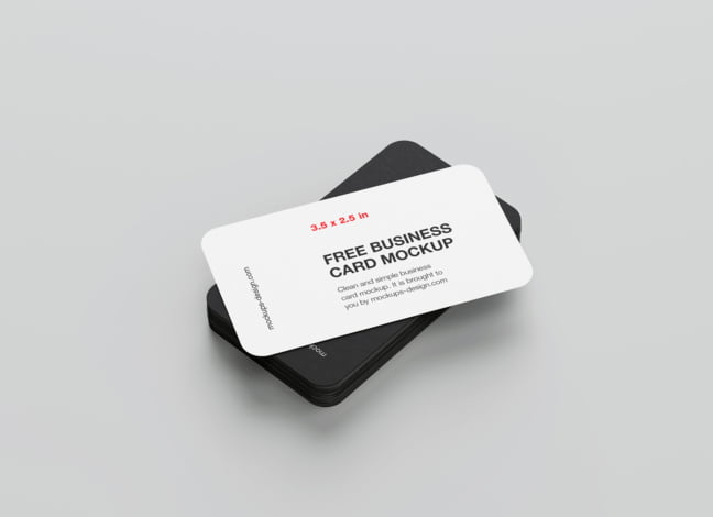 Rounded Business Card Mockup 2