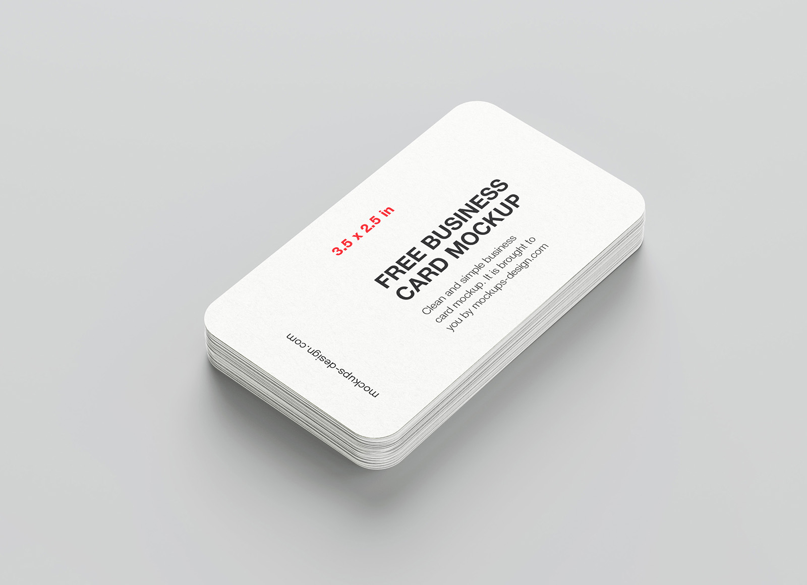 Rounded business card mockup graphicsbunker
