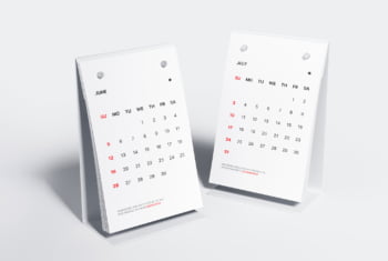 Simple Desk Calendars Mockup