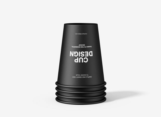 Stack Paper Cups Mockup 2