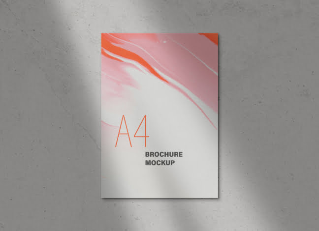 A4 Trifold Brochure Mockup