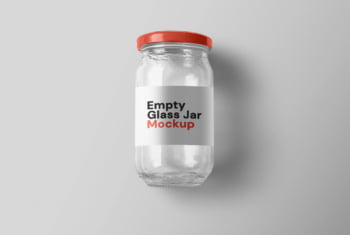 Blank Glass Jar Mockup